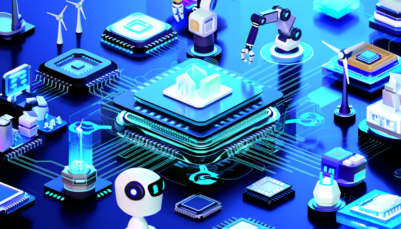 미래 성장 동력인 유망 산업 섹터들을 나타내는 아이콘 이미지